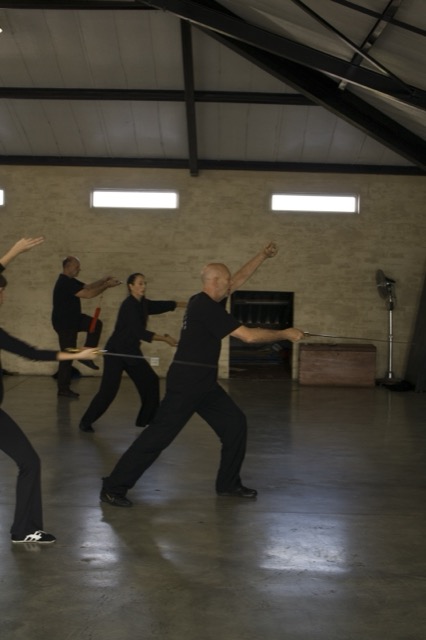 Sifu Derek teaching needle sword